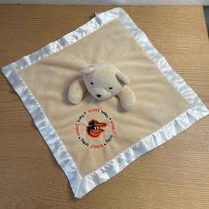 Baby Fanatic Baltimore Orioles Bear Lovey Satin Edges Back 13" Security Blanket